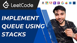 Implement Queue using Stacks (LeetCode 232) | Side by side demo and diagrams