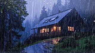Gentle Night RAIN - Rain Sounds For Sleeping - Thunderstorm Sounds, Relax, STUDY, Relax, ASMR