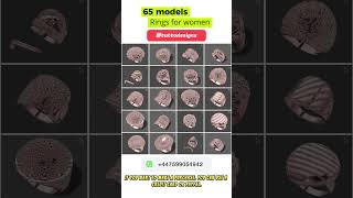 65 Model women rings #3dmodel You can visit our designer profile from the link in the description.