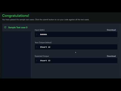 The Minion Game Hacker Rank | Python Solution | 1 minute solution |