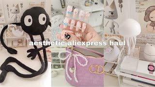 Huge Aliexpress Unboxing 🎀 Aesthetic Haul 🌷Cute finds, aesthetic Room decor, my favs items