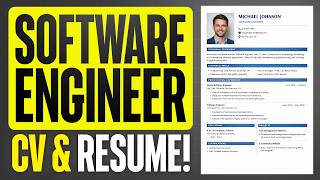 SOFTWARE ENGINEER CV & RESUME 2026 | How to Write a Winning Software Engineering CV or Resume!