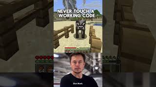 When the code works #minecraft #meme #elonmusk