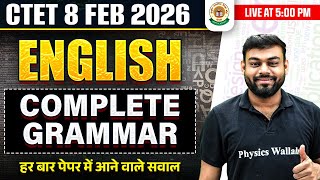CTET English Paper 2 & 1 | Complete Grammar For CTET English Class 2026 | CTET English By Sharad Sir