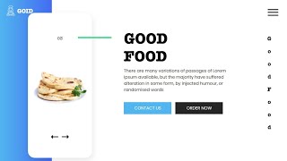 Build A Food Website Using HTML CSS JavaScript and  Bootstrap  || Professional Website #webdesign