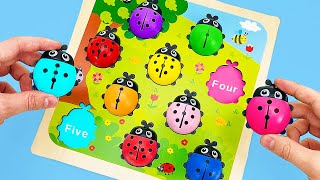 NEW Best Learning Colors & Numbers with Ladybugs | Count 1 to 10 | Preschool Toddler Learning Video