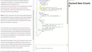 REACT: Bind 'this' to a Class Method (25)