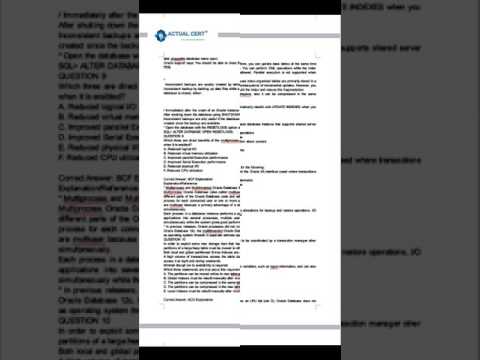 Real Oracle 1Z0-060 Exam Dumps From Actualcert With New Added Questions For Free Download