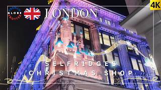 Selfridges x Disney Christmas Lights 2025 Walking Tour 4K 🇬🇧 London Luxury Shop➜  Window Displays