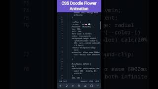 CSS Doodle Flower Animation || Coding Status #shortcodingvideo #python #animation #css #howtomake