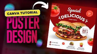 Canva Beginners Tutorial: Design a Pro Food Poster Step-by-Step (No Experience Needed!)