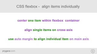 CSS flexbox - align items individually