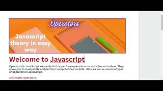"Mastering JavaScript Operators: A Comprehensive Guide for Web Developers"