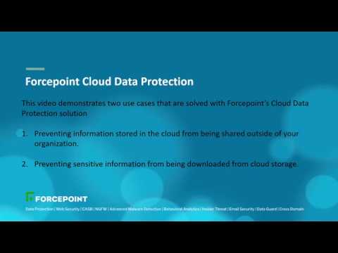 Forcepoint Cloud Data Protection Solution