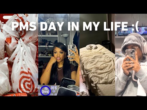 *realistic* period day in my life| PMSING, Body care, target, spa dates ♡