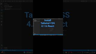 Install Tailwind CSS 4.1 in React in 65 Seconds! #shorts  #tailwindcss   #codingshorts #css