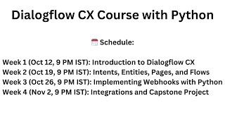 Lecture -1: Introduction to the course: Master Google Dialogflow CX