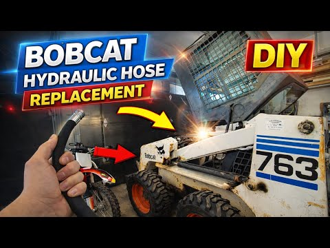 Bobcat 763 Hydraulic hose replacement DIY