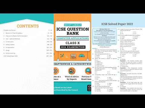ICSE Question Bank for Computer Applications Class X (2024 Exam) | Oswal Publishers | Book Review 📚💻