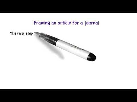 Conceptualizing and framing a research paper for a journal
