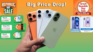 iPhones Big Price Drop in Flipkart & Amazon Republic Day Sale | iPhone 17, 16, 15 etc