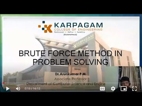 Problem solving using Brute force approach