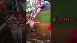 Ben Joyce Getting warmup tosses. Pitching 105 #angels#benjoyce#sidelinefans#yankees#worldseries#like