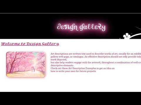 DHTML Project: Portfolio Style Design Gallery 🥰