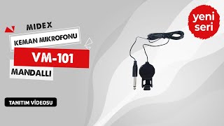 Midex VM-101 Kablolu Mandallı Keman Mikrofonu (2.5 Mt Kablosu Üzerinde)