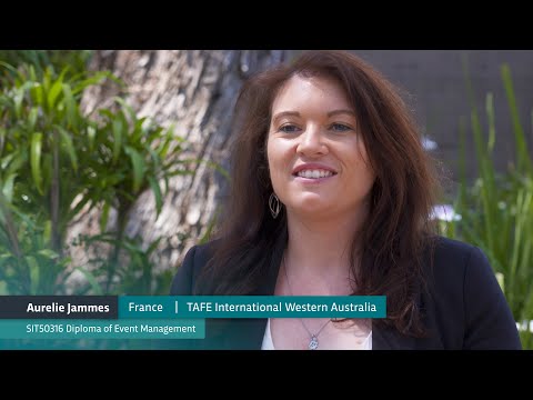 Aurelie talks about studying event management at TAFE International Western Australia