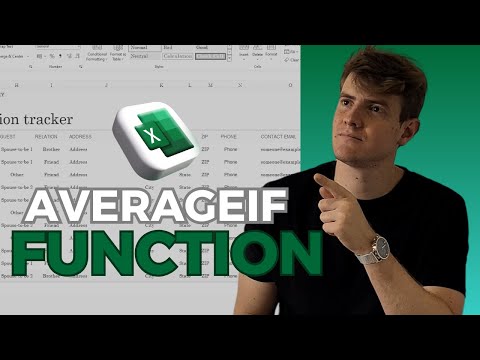 How to Use the AVERAGEIF Function in Excel