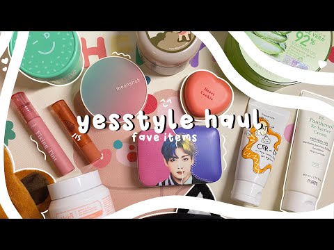 unboxing yesstyle k-beauty makeup and skin care faves ~ aesthetic haul 🌸🌱