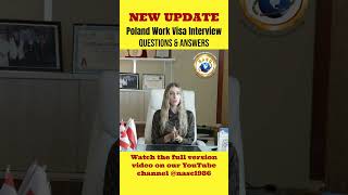 Poland Work Visa Interview | Questions & Answers | Poland Visa Appointment| subscribe on our channel