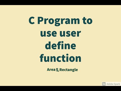 C program to Find Area of Rectangle using user define function | Program Clips