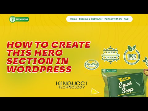 Hero Section with Elementor page builder  (Step-by-Step Tutorial)