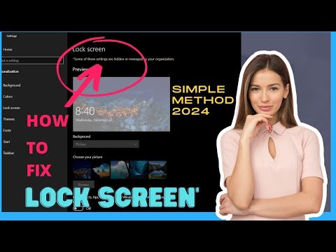 Windows 10 Lock Screen Can't Change Bug Fix | Easy Method | 2024