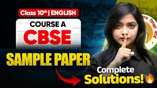 Class 10th English Course A - CBSE Sample Paper Solutions 🔥 | Next Toppers