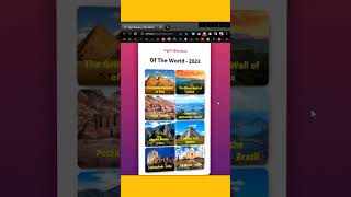 Eight Wonders Of The World 😍💚👨‍🎓  #shorts | CodeShow LapZ | 2023 |