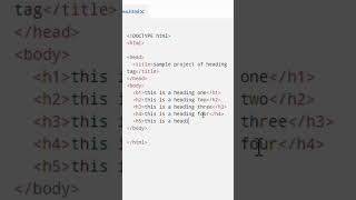 How to use Heading tag on HTML || HTML Tutorial #html5 #webdevelopment #programmer