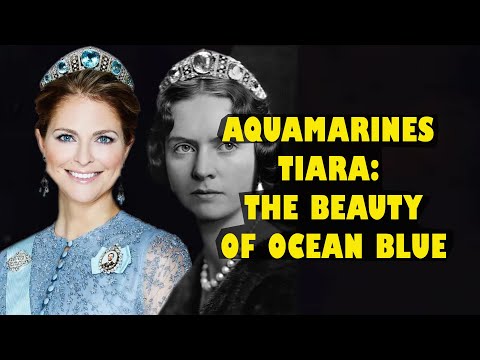 Swedish aquamarine tiara kokoshnik. The beauty of ocean blue