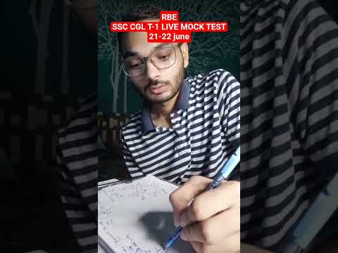 🎯21-22 June | RBE SSC CGL LIVE MOCK TEST MARKS 💯#ssccgl #rbe #livemocktest