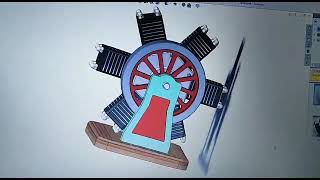 6 Cylinder Radial Engine Assembly by Student