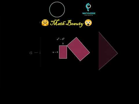 Math's Beauty 😍 || Visual prove of a²-b² #math #algebra  #mathsbeauty