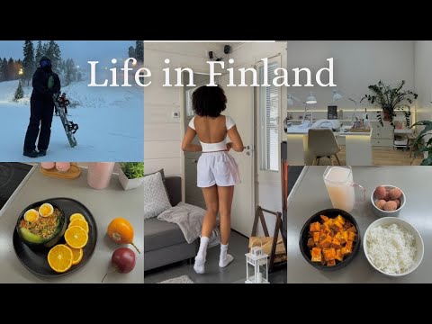 Cozy winter days in Finland | Living alone diaries | Cooking & Grocery shopping | Silent vlog 