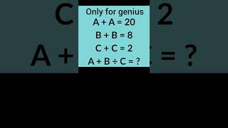 only for genius #competition #shortsfeed #mathchallenge #iqtest #challenge #viral #trending