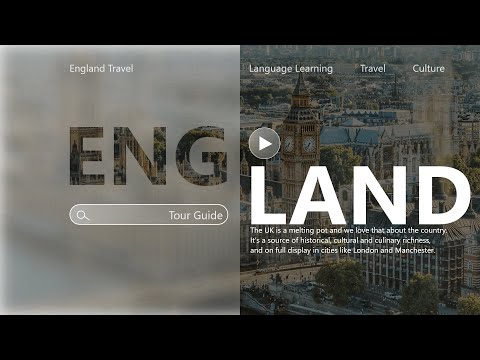 Glassmorphism Tour Guide Hero Section UI Design In Adobe XD
