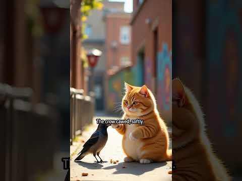 Cat & the Crow: Unspoken Friendship 🐾❤️|TBS #shorts