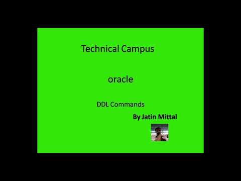 Data Definition Language(DDL Commands in oracle) with appropriate example of each command