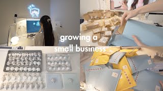 small business vlog 📦 starting my own website, shop launch prep, packing orders, selling out