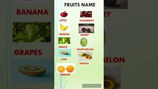 Fruits name in English #shorts #fruitnamesforkids